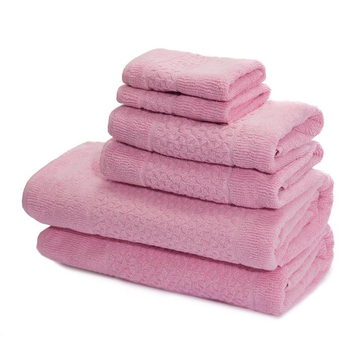 Classic Turkish Towels Mei-Tal Turkish Cotton Jacquard Towel Set of 6 - Image 2