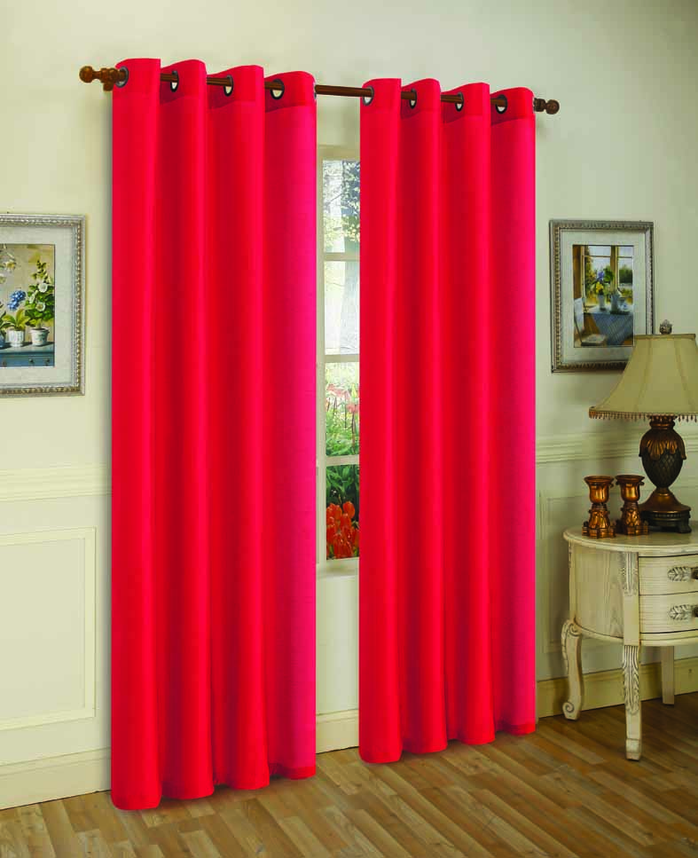 J&V Textiles 2 Panels Solid Grommet Faux Silk Window Curtain Drapes Treatment in 84 Length - Image 17