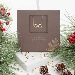 Gold Infinity Necklace ? Made with Swarovski Crystals by callura