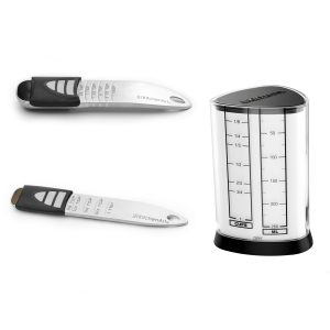 KitchenArt Pro Adjustable Measuring Set. Includes Adjustable Tablespoon. Teaspoon. and 1 Cup Measuring Cup