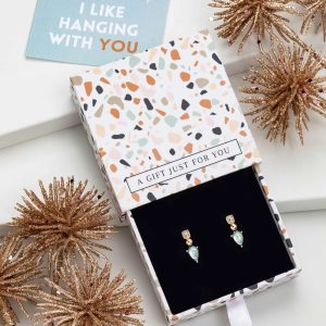 Don't AsK Goldtone Green Teardrop Stud Earrings