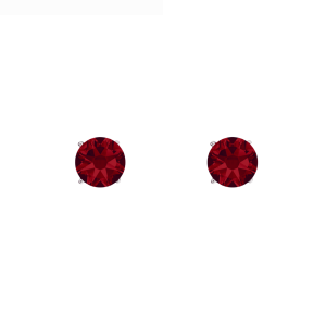 callura Timeless Stainless Steel & Cubic Zirconia Birthstone Solitaire Stud Earrings ?C January Garnet