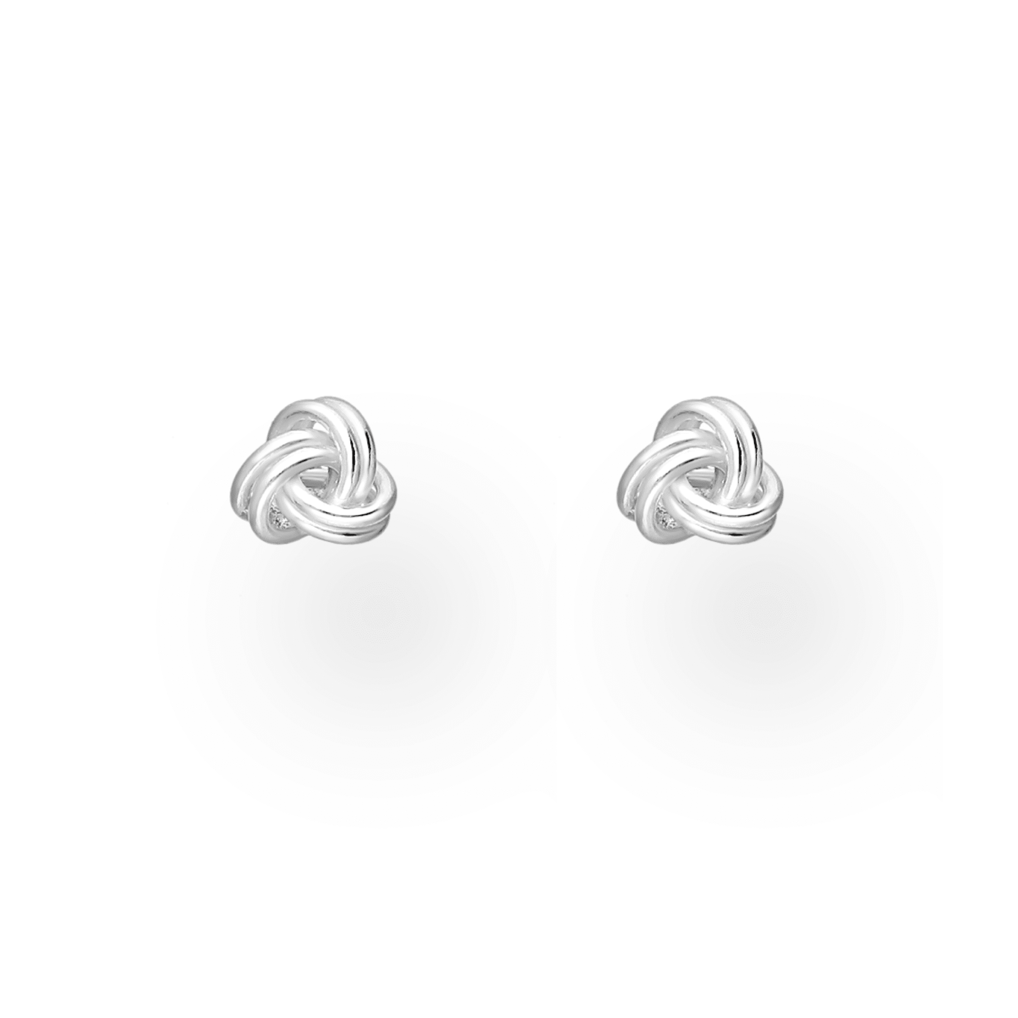 Sterling Silver Knotted Stud Earrings