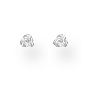 Sterling Silver Knotted Stud Earrings