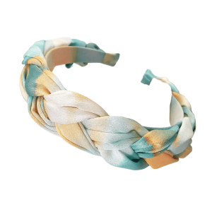 Teal Orange Gradient Braided Headband