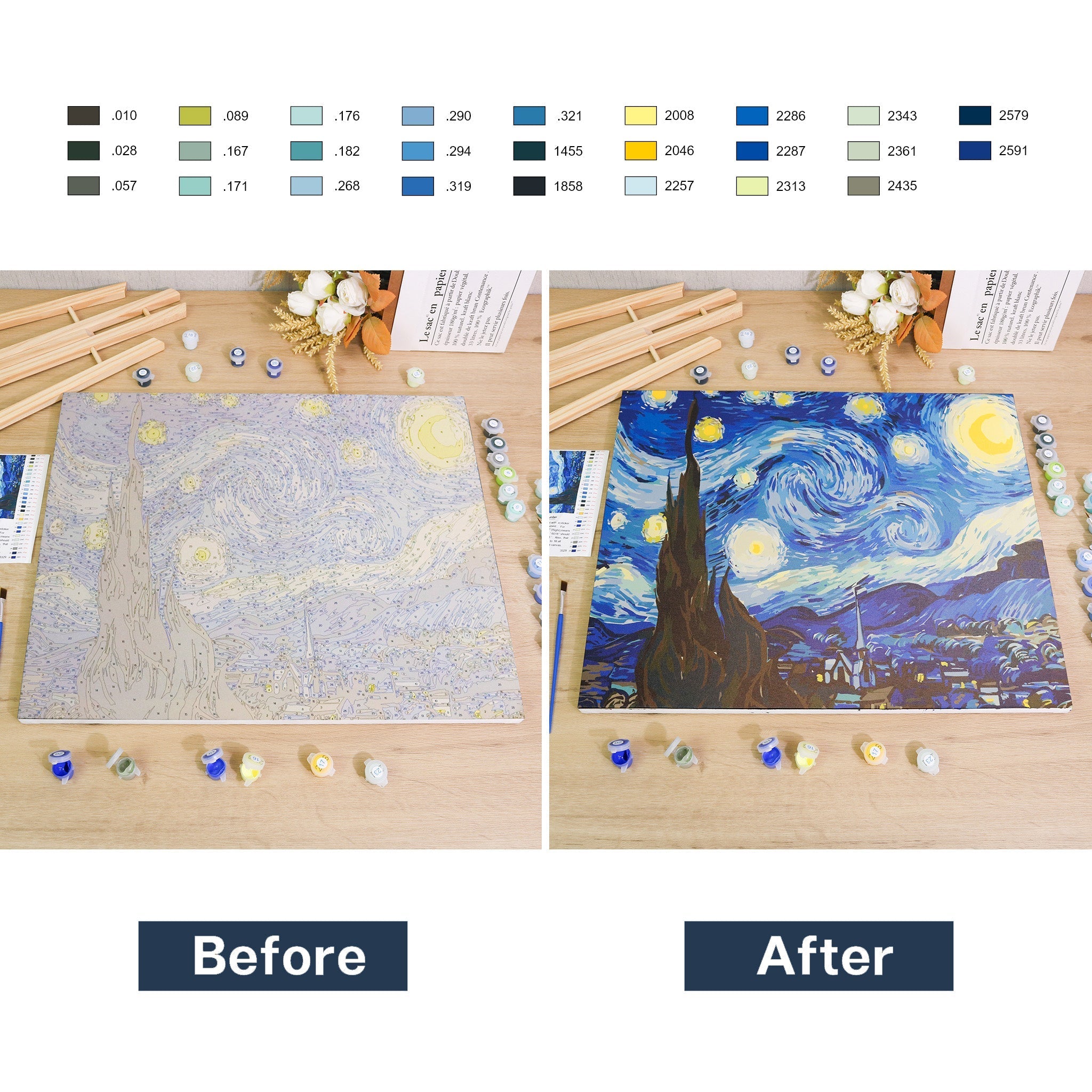 Paint with Number A Sunset And A Herd Of Elephant - Image 5