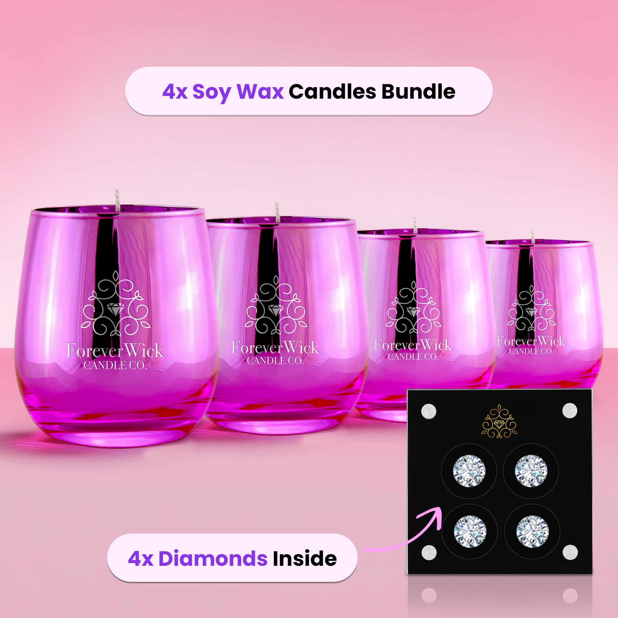 Keep Wine'ing Diamond Candle - Image 3