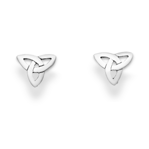 Sterling Silver Celtic Triquetra Stud Earrings