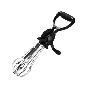 Fox Run Stainless Steel Manual Hand Mixer. Black Retro Style Egg Beater. 13 x 4