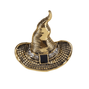Brass Witches Hat Brooch
