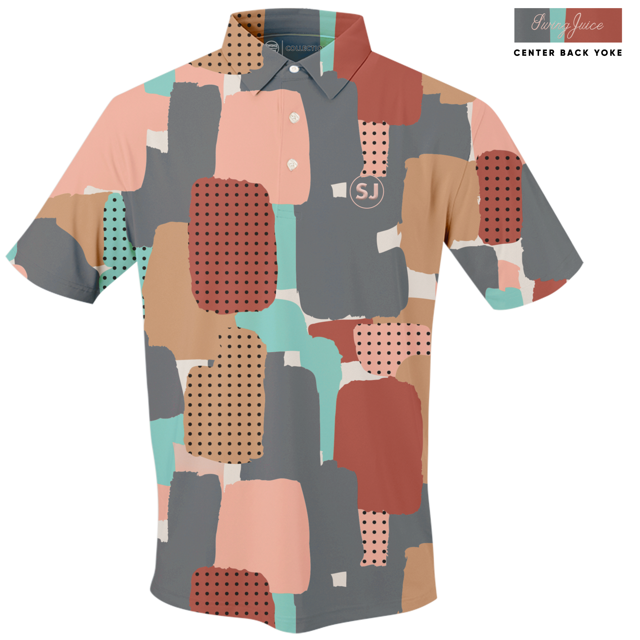 SwingJuice Golf Abstract Camo Men's Polo