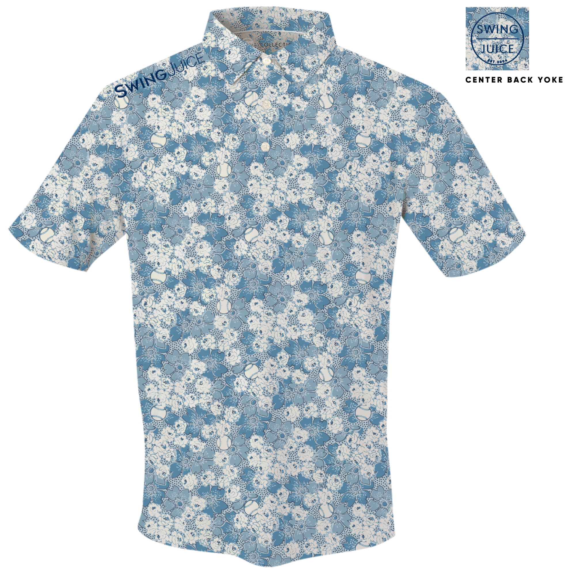 SwingJuice Golf Ballpark Floral Men's Polo
