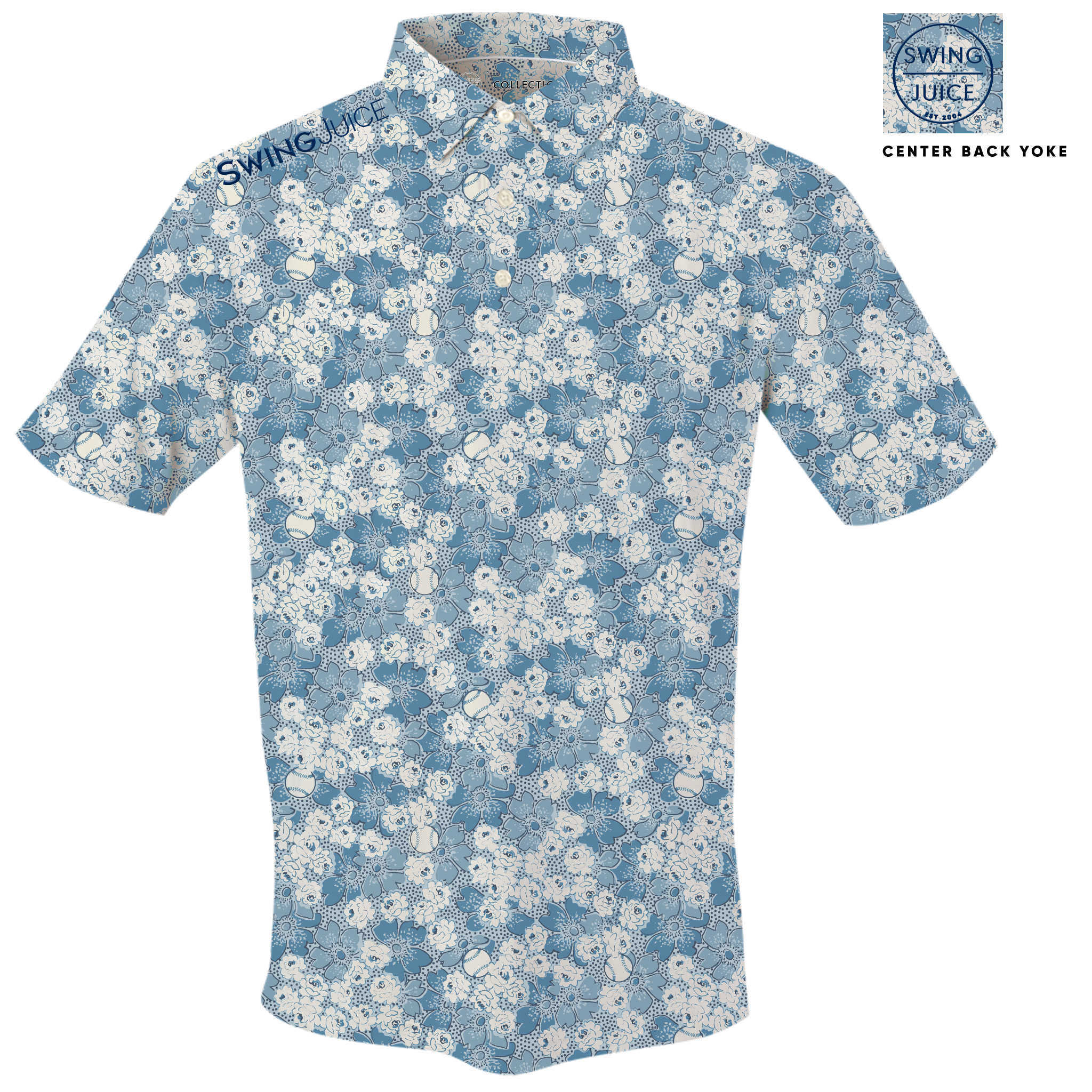 SwingJuice Golf Ballpark Floral Men's Polo