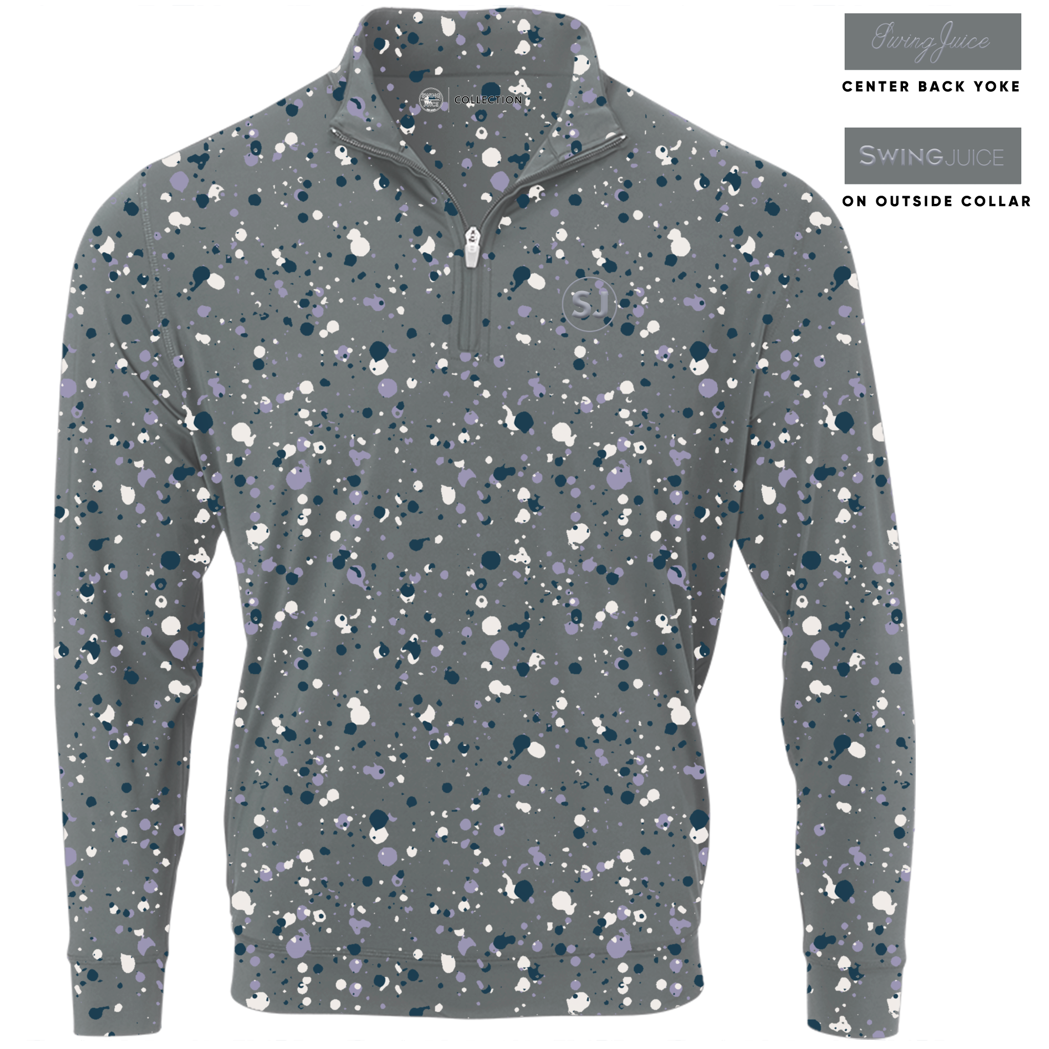 SwingJuice Golf Splatter Men's Quarter Zip
