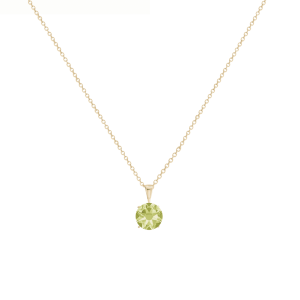 callura Timeless Stainless & Goldtone Cubic Zirconia Birthstone Solitaire Pendant Necklace ?C August Peridot