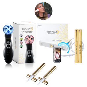 Nuovaglo Total Transformation Set: LED Teeth Whitening System + Anti-Aging Light Therapy Device
