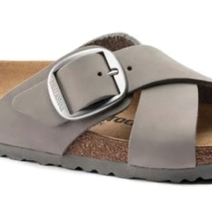 Birkenstock Siena Big Buckle Nubuk Leather Dove Gray