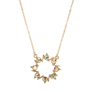Gold Wreath Swarovski Crystal Necklace