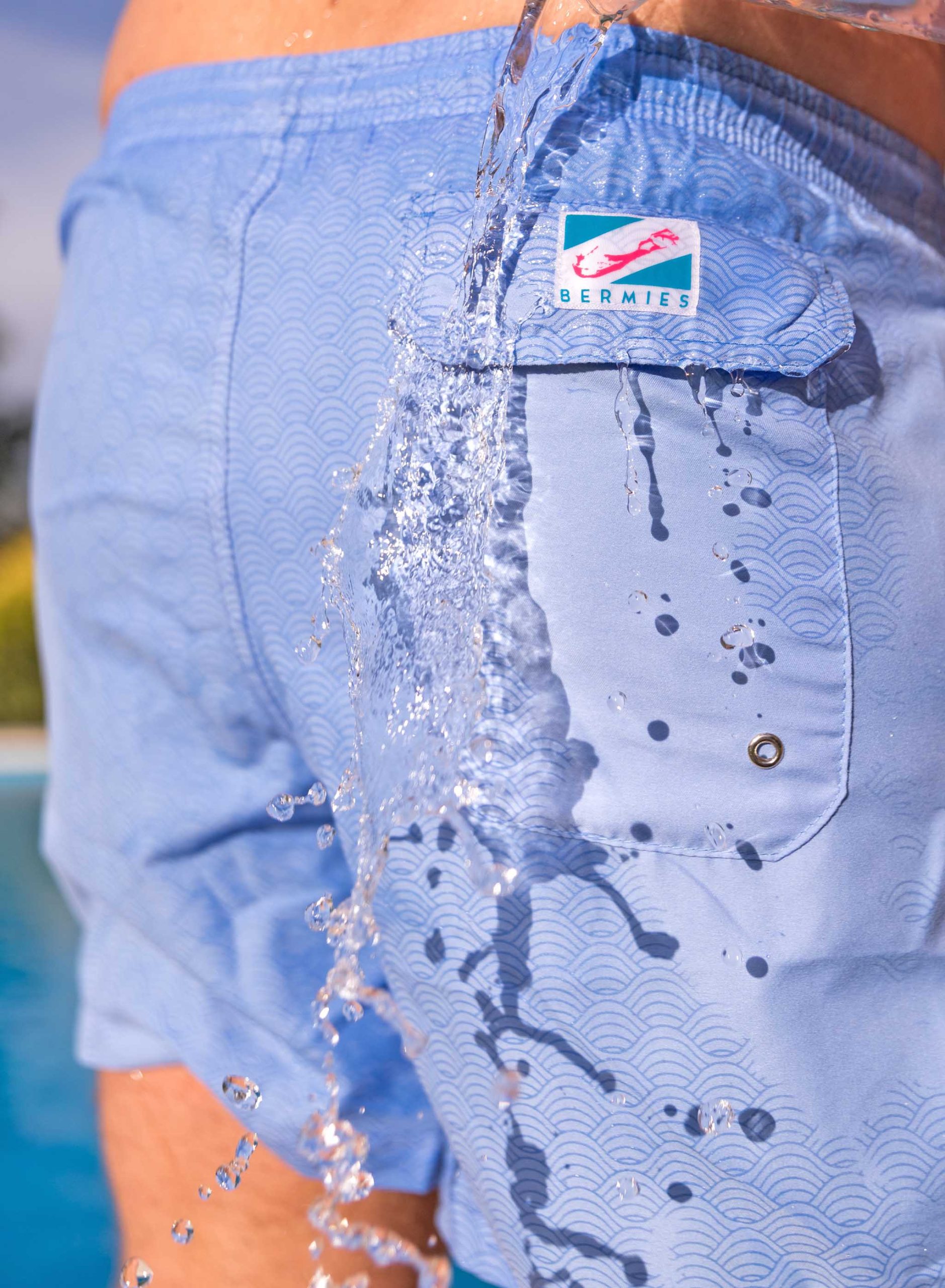 Bermies Blue to Waves Swim Trunks - Image 5