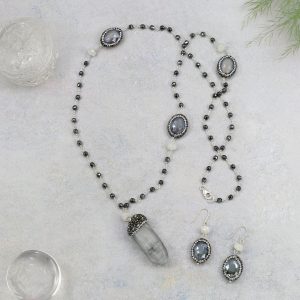 MGR Silver Agate and Hematite Necklace