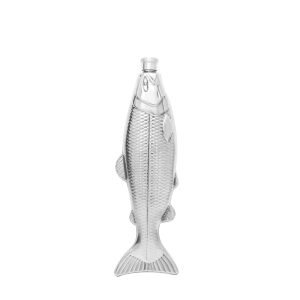 Outset Stainless Steel Fish Travel Flask. 4 Ounce Capacity