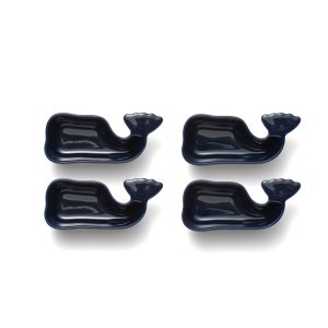 Nantucket Seafood Blue Whale Condiment Cups. Set of 4 Sauce Cups