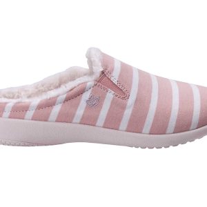 Spenco Dundee Grey/ White Stripe Women's Slippers